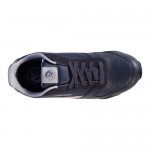 Diesel Mens Step Gear Blue  Leather Lace Up Sneakers Shoes