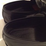 HUGO BOSS BLACK CORDOVAN LEATHER LOAFERS SHOES SIZE 8