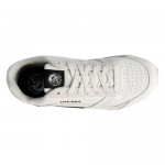 Diesel Mens Step Gear White Black Leather Lace Up Sneakers Shoes