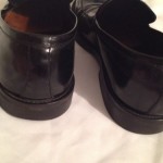 HUGO BOSS BLACK CORDOVAN LEATHER LOAFERS SHOES SIZE 8