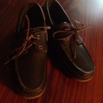 Timberland Black Leather Dock Shoes 9.5 D Worn Once!