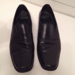 Hugo Boss Mens Black Calf Leather Loafers Bicycle Toe Shoes Sz 8.5