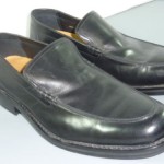 Mens Cole Haan 10.5 M Black Leather Slipon Shoes