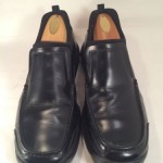 COLE HAAN Country Nike Air Black Leather Slip On Oxford Loafers MENS 9M Shoes