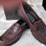 Cole Haan brown leather weaved loafers men size 10B never worn