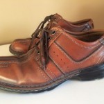 CLARKS Mens Size 8.5 M Brown Leather 2 Tone Lace Up Oxfords