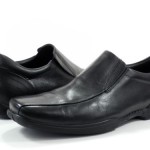 Cole Haan 11.5 M Mens shoes black leather casual stretch slip on loafers