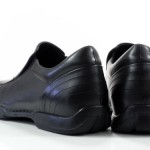 Cole Haan 11.5 M Mens shoes black leather casual stretch slip on loafers