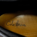 Cole Haan 11.5 M Mens shoes black leather casual stretch slip on loafers