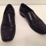 Hugo Boss Mens Black Calf Leather Loafers Bicycle Toe Shoes Sz 8.5