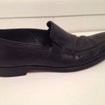 Hugo Boss Mens Black Calf Leather Loafers Bicycle Toe Shoes Sz 8.5