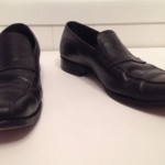 Hugo Boss Mens Black Calf Leather Loafers Bicycle Toe Shoes Sz 8.5
