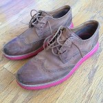 Cole Haan LunarGrand Wingtip Almond/Red size 11