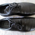 Clarks 71621 Black LEATHER Oxford COMFORT Lace Up Casual Shoes MENS 9M