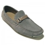 $245 HUGO BOSS Grey Drivers Loafers Shoes 11.5 44.5 Mens Casual Moccasins 12 45