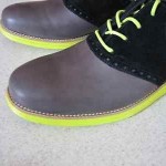 Cole Haan Lunargrand Nike Air Saddle Black Grey Volt size 12 New