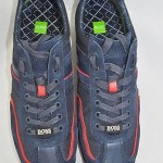 BOSS Orange Hugo Boss ‘Stiven’ Navy and Red Lace-Up Men’s Athletic Size 11 M