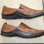 mens cole haan brown leather slip on shoes size 11 m