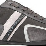 Hugo Boss Shoes Seamon Leather Suede Men Sneakers Trainers Grey Authentic New