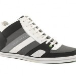 Hugo Boss Shoes Somerset Leather Men Mid Hig Sneakers Trainers Grey AUTHENTIC
