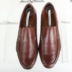 Mens COLE HAAN casual brown leather loafers shoes sz. 10 M NEW!