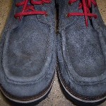 COLE HAAN Nike Air Hunter  Size 10 Chukka Gray Suede Red Lace Up Ankle Boots