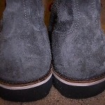 COLE HAAN Nike Air Hunter  Size 10 Chukka Gray Suede Red Lace Up Ankle Boots