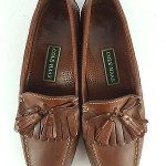 COLE HAAN Shoes LEATHER Brown Casual TASSEL Loafer MENS 10 D