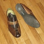 cole haan air estadio brown perforated leather shoes 13 M