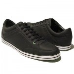 $225 Hugo Boss GREEN APACHE Black Fashion Sneakers 11 44 Mens Kicks 10.5 44.5