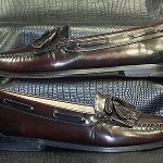 Men’s Cole Haan Black Cherry Leather Slip-On Kiltie Tassel Loafers Size 9 D