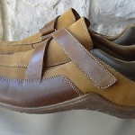 Cole Haan Velcro Two Tone Brown Leather Drivers casual shoes size 12 NICE