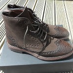 brand new mens HUGO BOSS lunno open brown leather boots UK10/EU44/US11  rrp£330