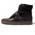 $295 Hugo Boss RED LABEL Black Mens Ankle Boots 8 41 Felt Leather 8.5 41.5 NIB