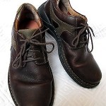 CLARKS Mens 10 M Shoes Brown Leather Oxford Lace Up Casual Dress