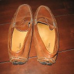 COLE HAAN MENS DRIVING MOCS SIZE 12 M TOBACCO BROWN LEATHER