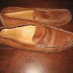 COLE HAAN MENS DRIVING MOCS SIZE 12 M TOBACCO BROWN LEATHER