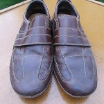 Cole Haan Nike Air Brown Leather Slip-on Velcro Driving Loafers 8 M