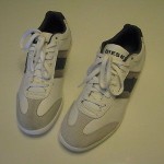AUTHENTIC Diesel Men’s Fashion Sneakers Lounge White / Gray Leather $125