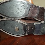 $425 new HUGO BOSS orang motorcycle boots mismate L 11M R 12M BROWN