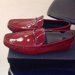HUGO BOSS BLACK LABEL MEDIUM RED DRIVING SHOES DRIVIO 100% LEATHER NEW SZ 9.5