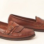 COLE HAAN BROWN LEATHER HANDSEWN LOAFERS BUCKLE FRINGE SZ 12M