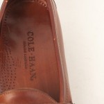 COLE HAAN BROWN LEATHER HANDSEWN LOAFERS BUCKLE FRINGE SZ 12M