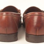 COLE HAAN BROWN LEATHER HANDSEWN LOAFERS BUCKLE FRINGE SZ 12M