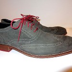 Men’s Cole Haan Nike Air Colton Grey Suede 13 M Wingtip Oxfords