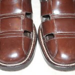 Men’s COLE HAAN Burgundy Slip-On Leather Fisherman Casual Sandals Size 9 M