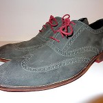 Men’s Cole Haan Nike Air Colton Grey Suede 13 M Wingtip Oxfords