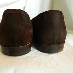Mens~ COLE HAAN ~ Size 9.5 M  Coffee Brown Suede Leather Kilted Slip On Loafer