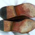 Mens~ COLE HAAN ~ Size 9.5 M  Coffee Brown Suede Leather Kilted Slip On Loafer