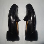 COLE HAAN City Men’s BLACK Fringe LEATHER Slip-On Loafers Shoes – Size 8.5M